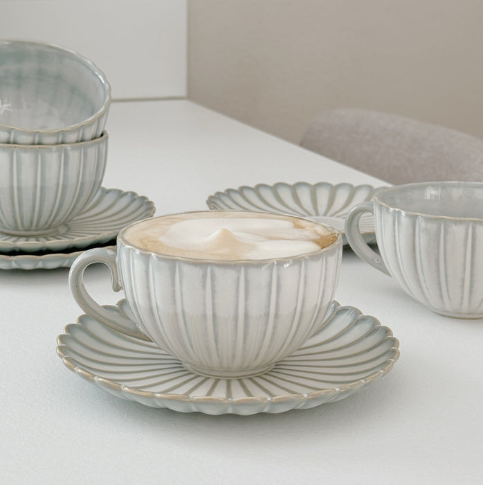 Kaffeetasse mit Untertasse Lotus 4 er Set