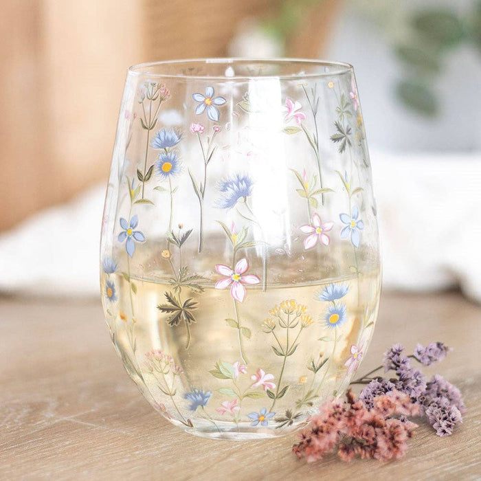 Glas mit Blumendruck - BLOOM
