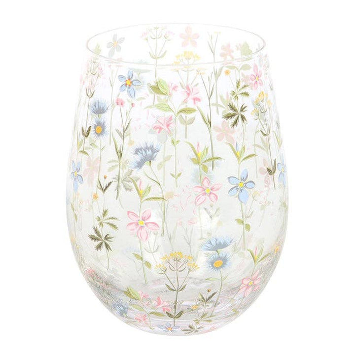 Glas mit Blumendruck - BLOOM