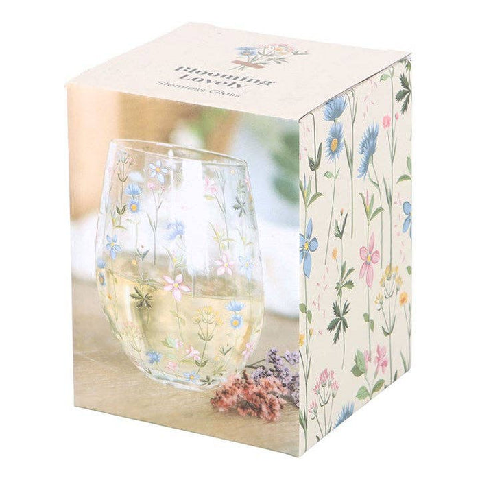 Glas mit Blumendruck - BLOOM
