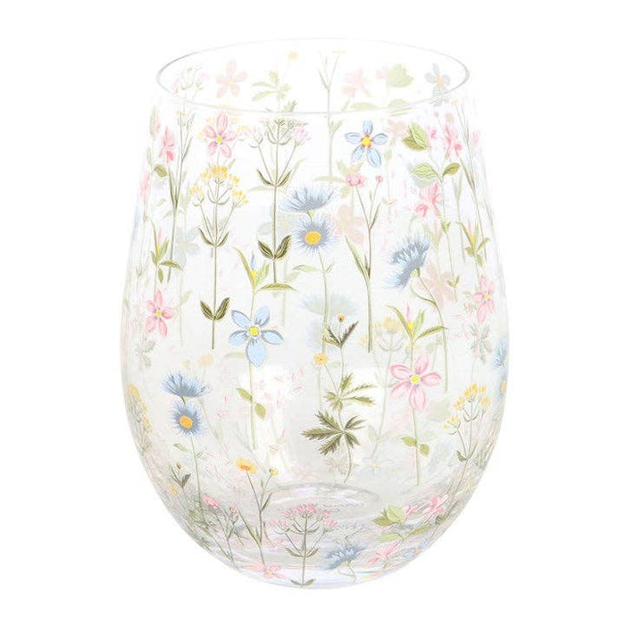 Glas mit Blumendruck - BLOOM